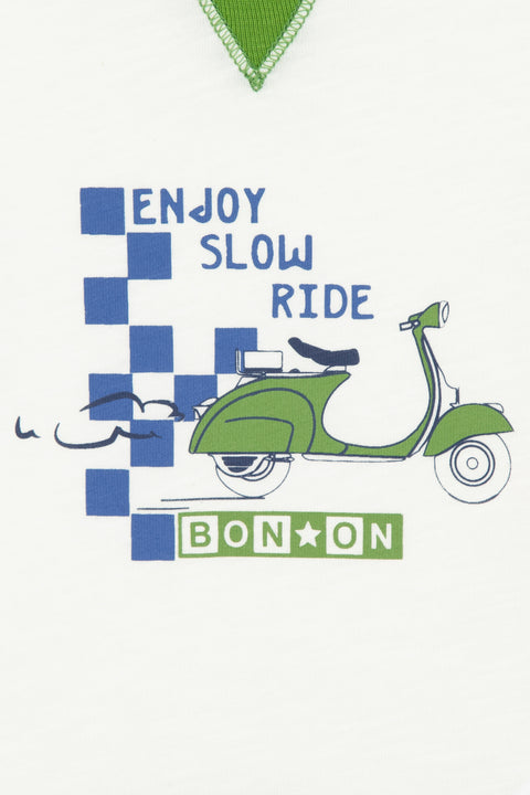 T-shirt - Lodestie  Ride écru bonton - Image principale