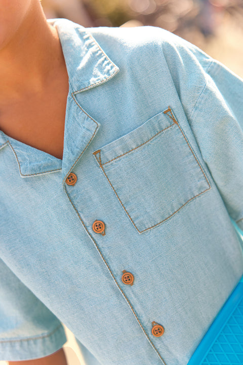 Chemise - Las Vegas chambray clair - Image principale