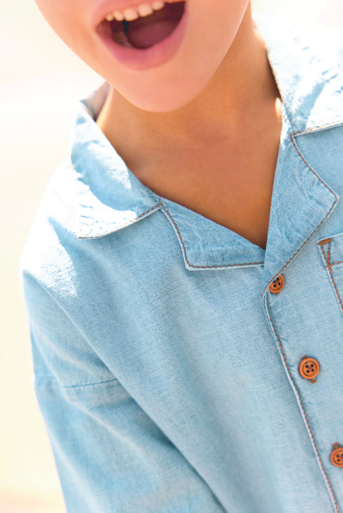 Chemise - Las Vegas chambray clair - Image principale