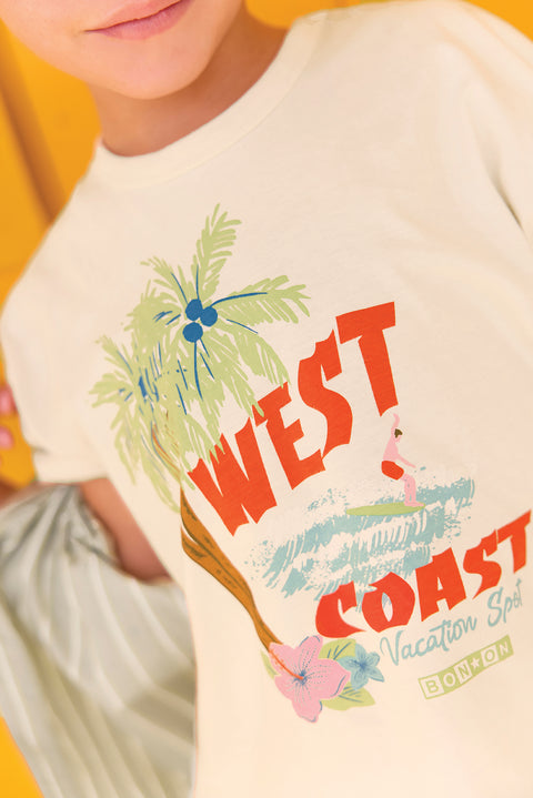 T-shirt - Livo panacotta imprimé "West Coast" - Image principale