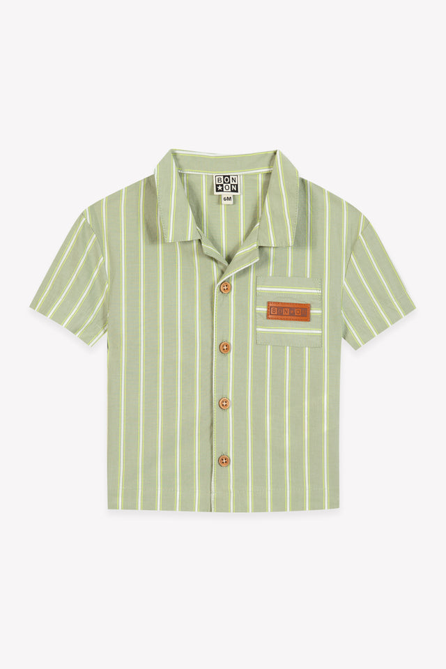 Chemise - Las Vegas  rayures kaki kayak - Image principale