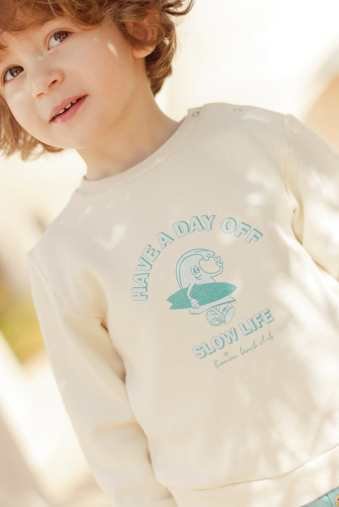 Sweatshirt - Smily dayoff panna cotta - Image principale
