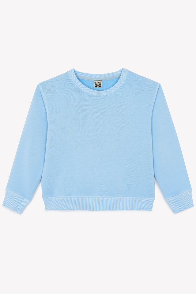 Sweatshirt - Smile aqua overdyed - Image principale