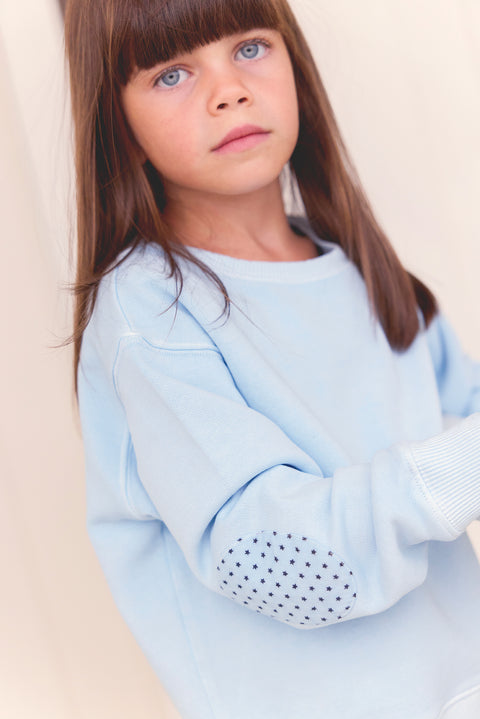 Sweatshirt - Smile aqua overdyed - Image principale