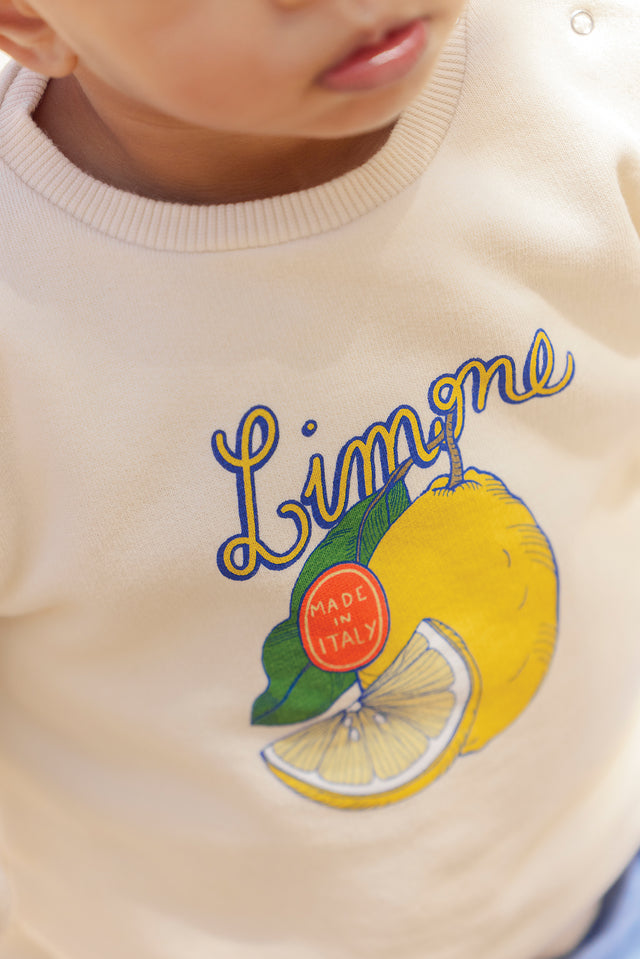 Sweat - Lys écru bonton illustration "Limone" - Image principale