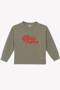 Sweatshirt - Smile khaki kayak Illustration "Summer Camper"