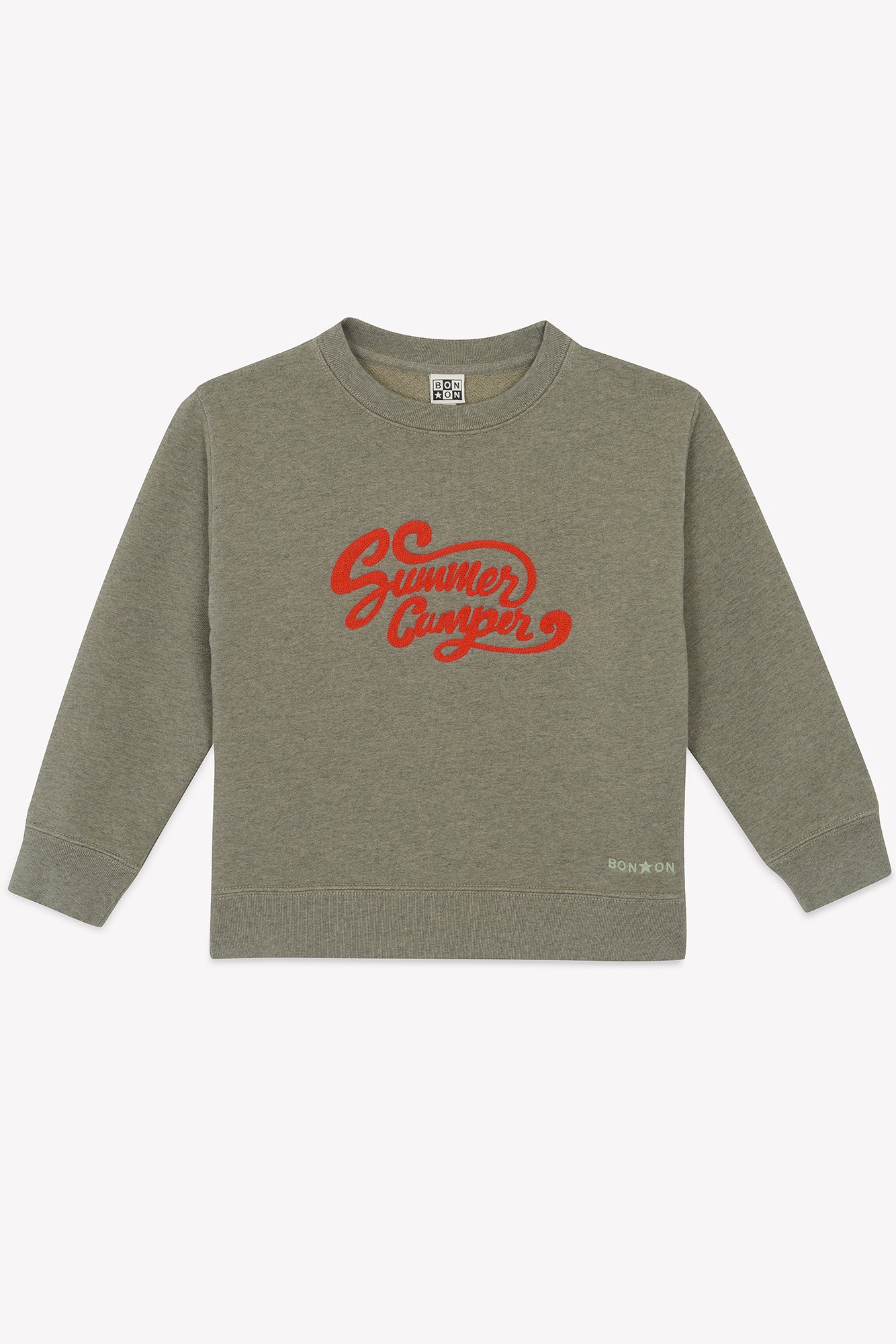 Sweatshirt - Smile khaki kayak Illustration "Summer Camper"