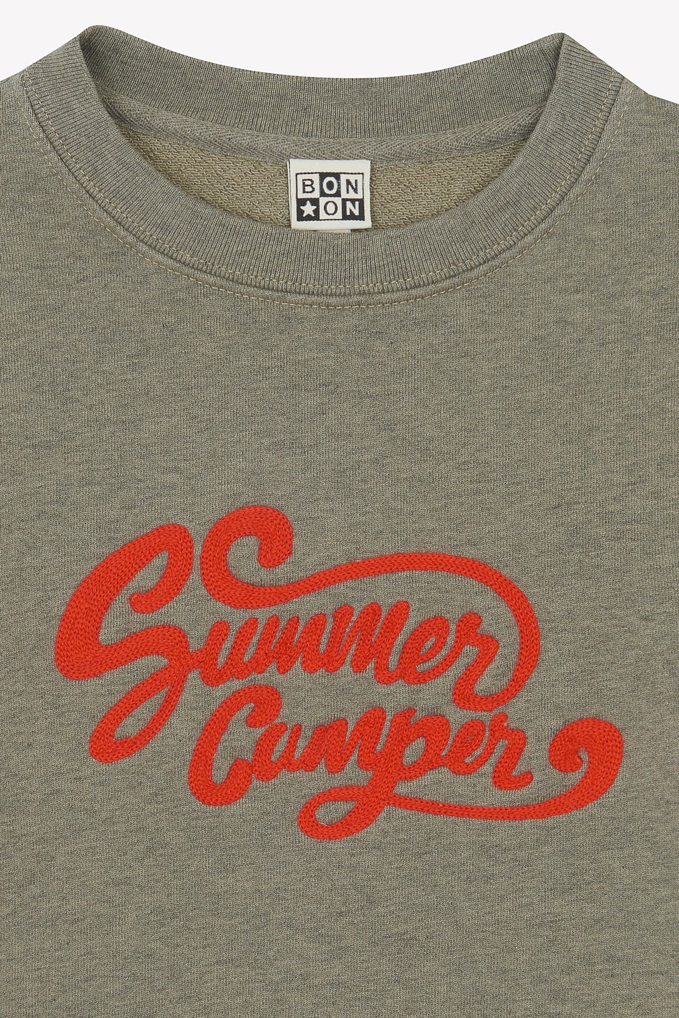Sweatshirt - Smile khaki kayak Illustration "Summer Camper"