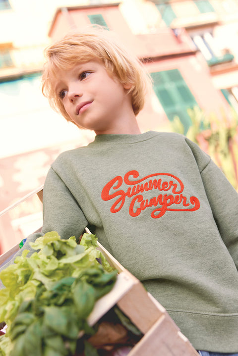 Sweatshirt - Smile khaki kayak Illustration “Summer Camper” - Image principale