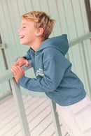 Sweatshirt - read Blue Mediterranean Print "Dolce idleness"
