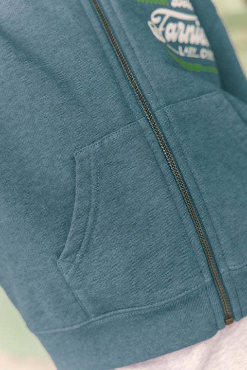 Sweat - Lu bleu méditerannée imprimé "Dolce Farniente" - Image principale