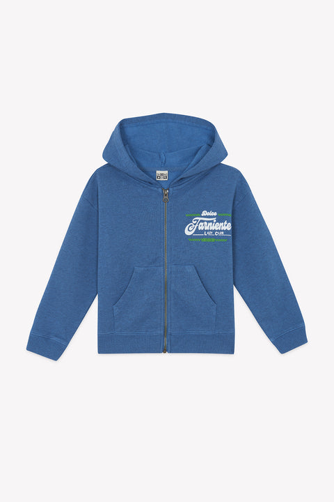 Sweat - Lu bleu méditerannée imprimé "Dolce Farniente" - Image principale