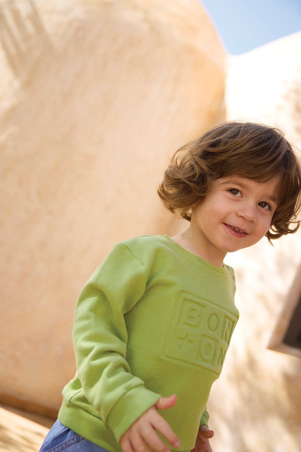 Sweatshirt - Smily Logo Bonton Green Bye bye
