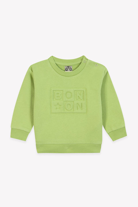 Sweatshirt - Smily Bonton logo Green bye bye - Image principale