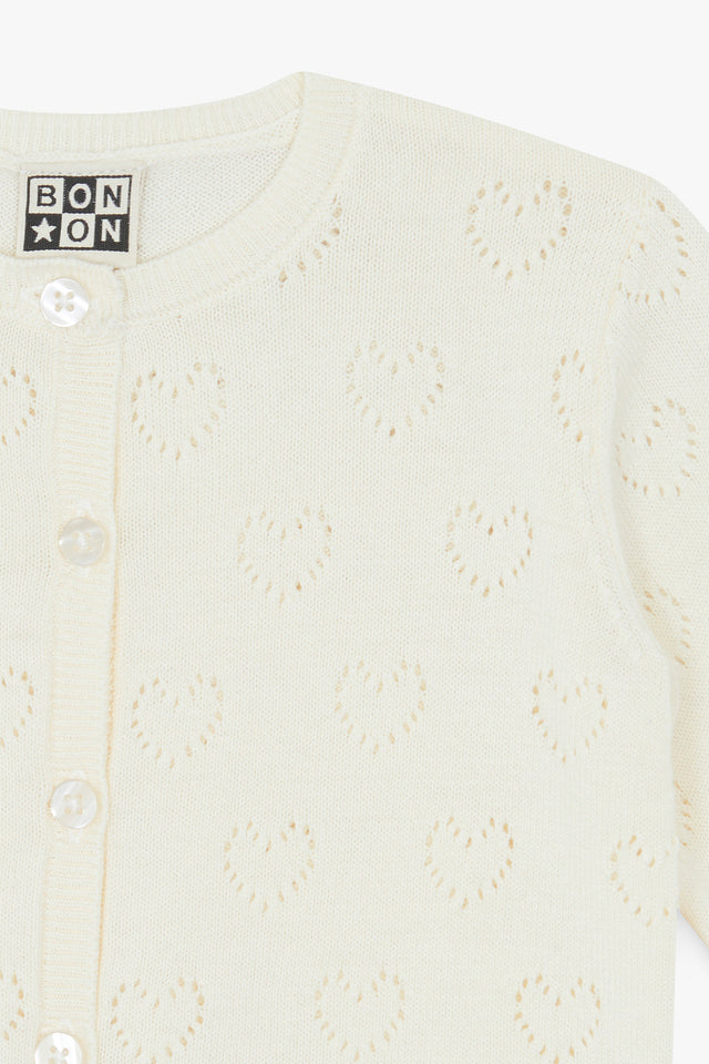 Cardigan - Lilet ajouré écru bonton - Image alternative
