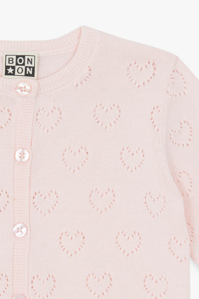 Cardigan - Lilet ajouré rose parfait - Image alternative