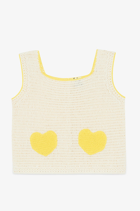 Top - Ecru crochet lanzarote - Image principale