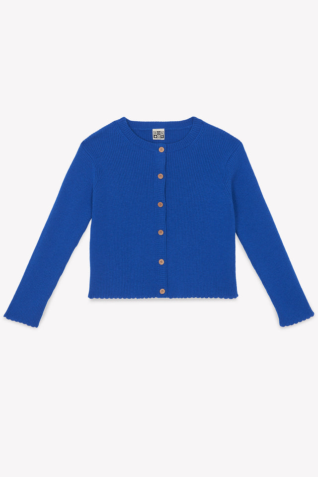 Cardigan -Lotta Blue crazy in knitting Ribbed - Image principale