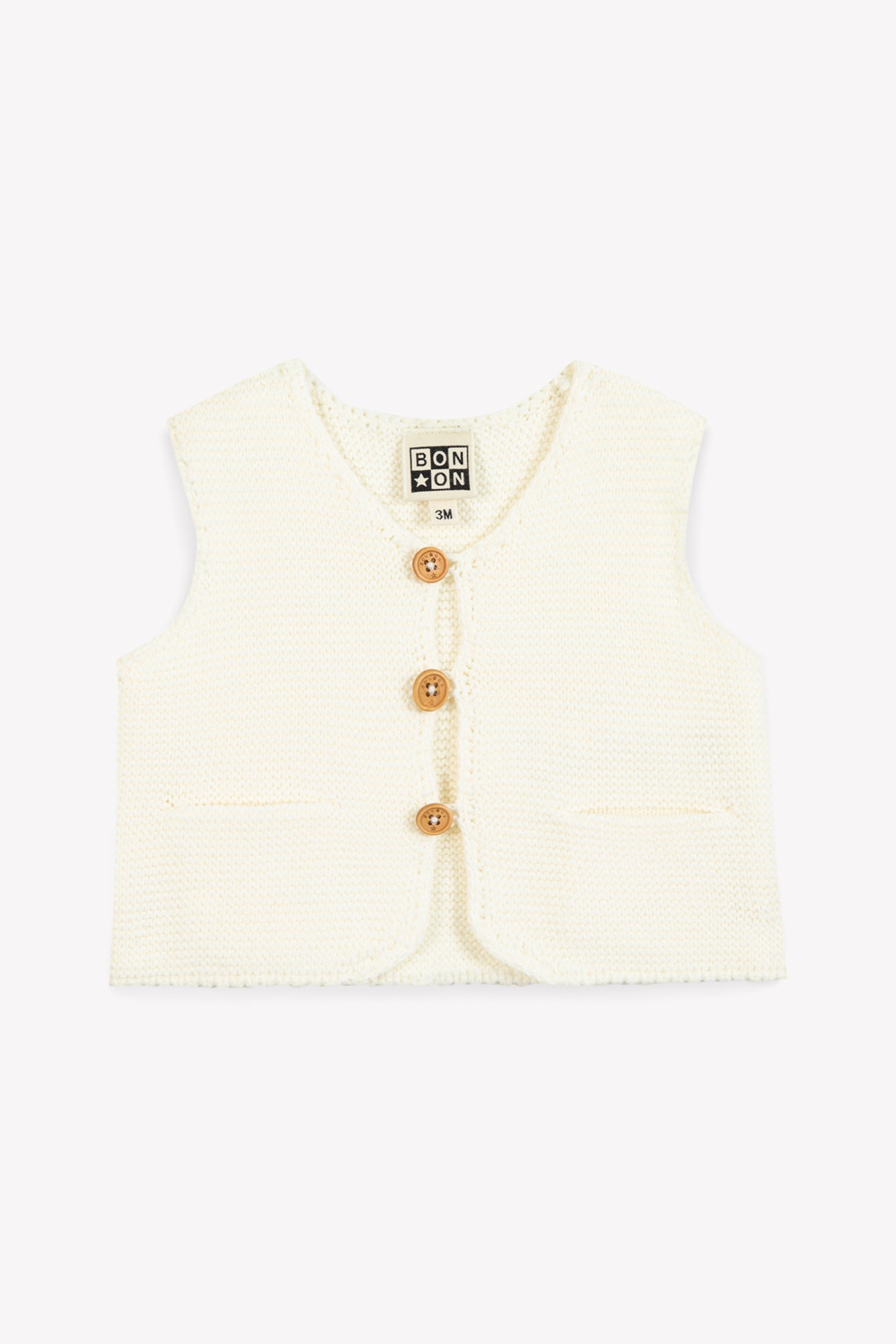 Cardigan - Léon écru bonton