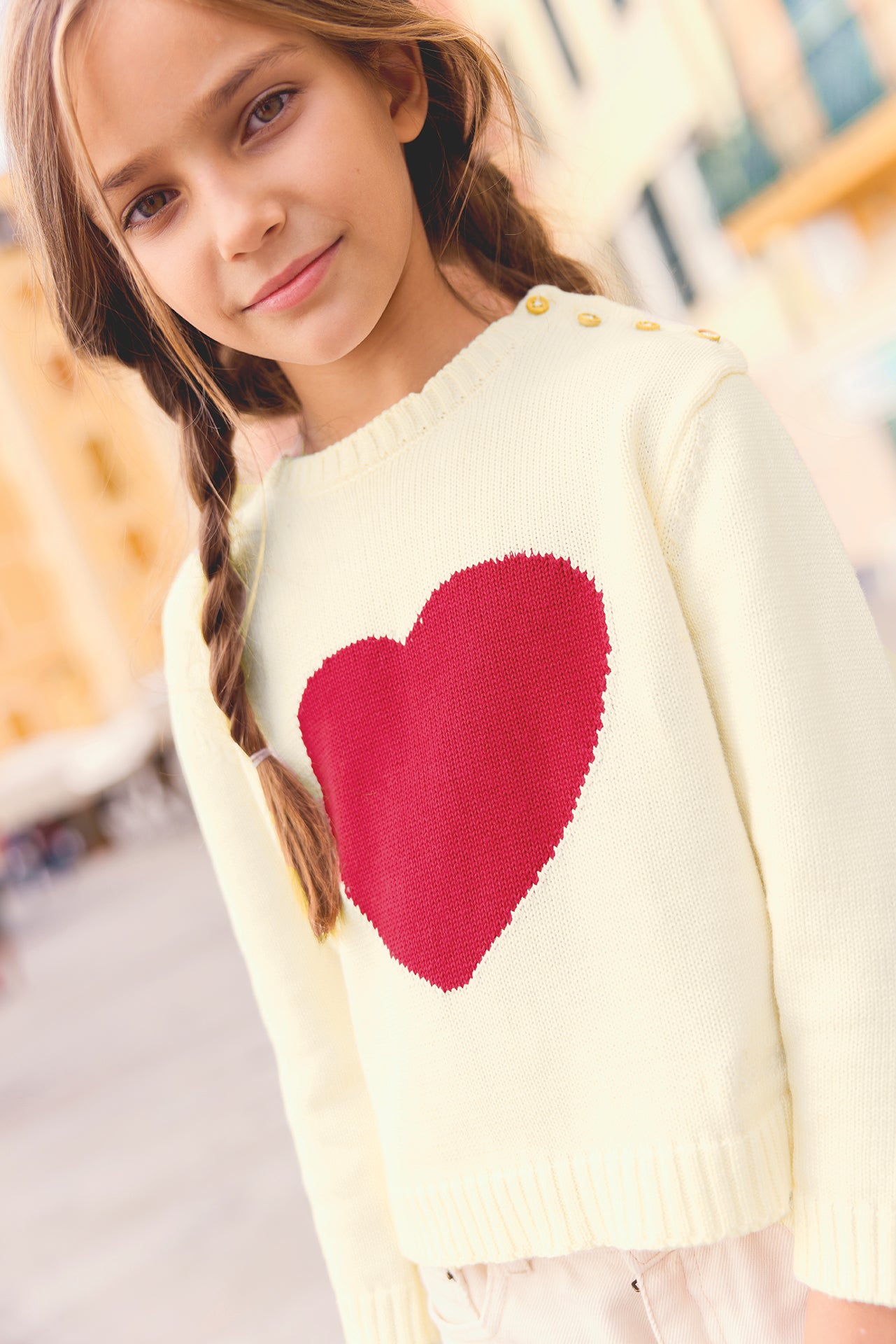 Sweater - Misty Coeur Écru Bonton