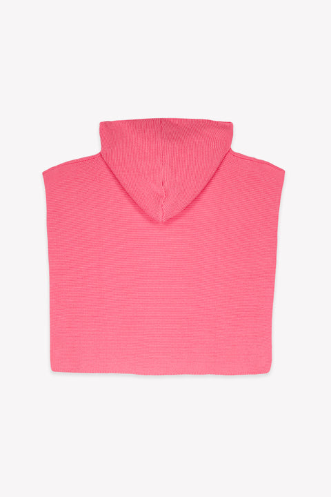 Pull - Poncho rose charmant - Image principale