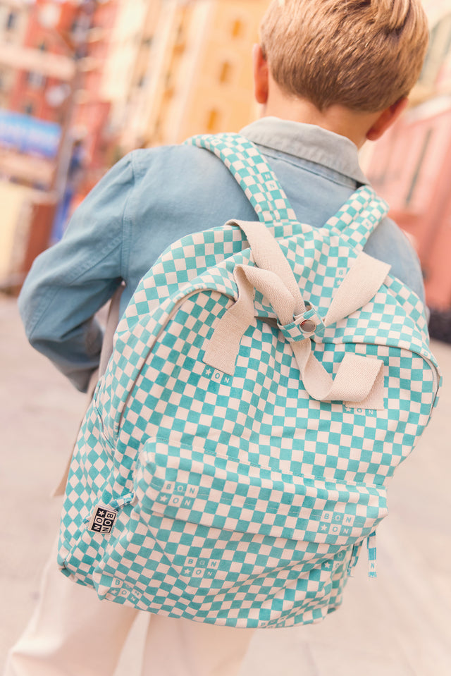 Sac à dos - Damier bleu vintage - Image principale