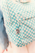 Backpack - Middle checkerboard model Blue vintage