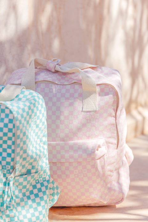 Backpack - Middle checkerboard model Pink clear - Image principale