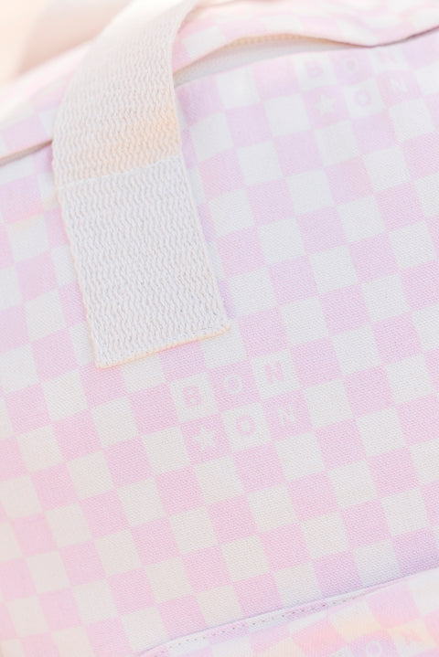 Backpack - Middle checkerboard model Pink clear - Image principale