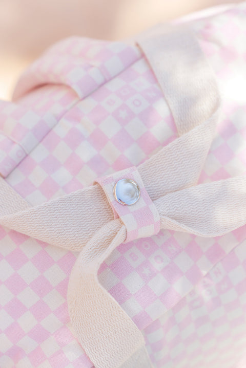 Backpack - Middle checkerboard model Pink clear - Image principale