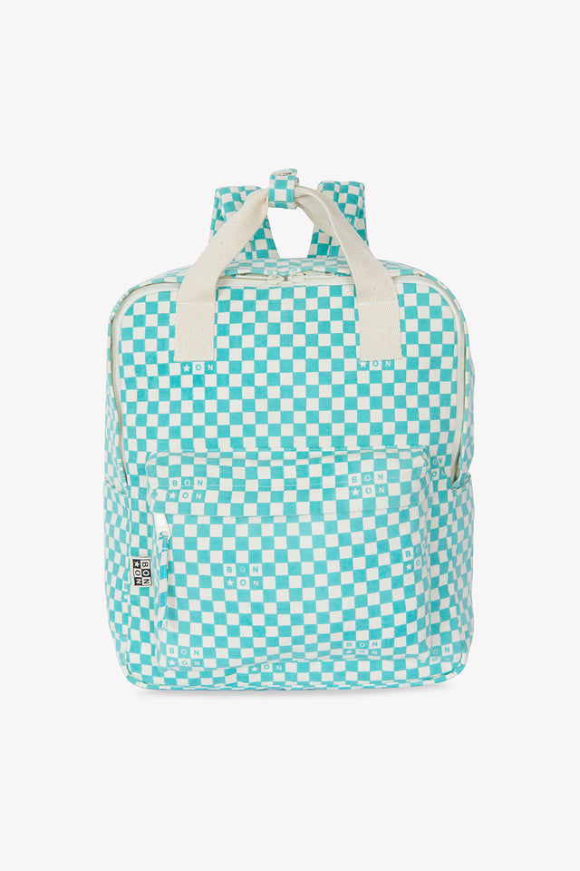 Sac à dos - Damier moyen bleu vintage - Image principale