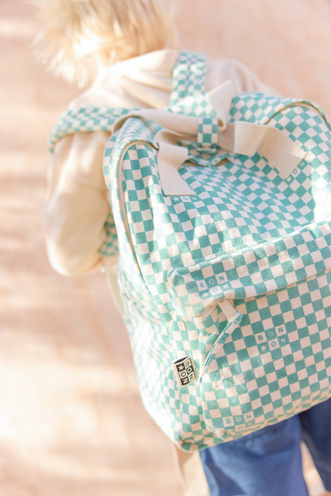 Backpack - Middle checkerboard model Blue vintage - Image principale