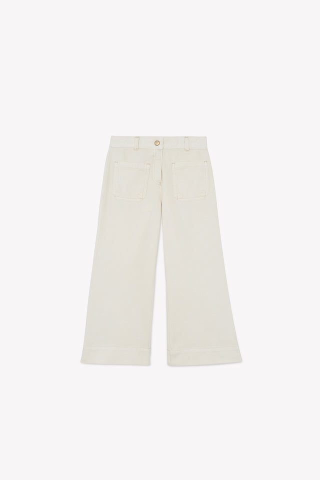 Trousers - Lakikho ecru bonton - Image principale