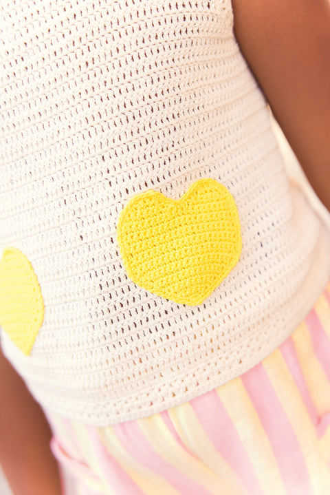 Top - Ecru crochet lanzarote - Image principale