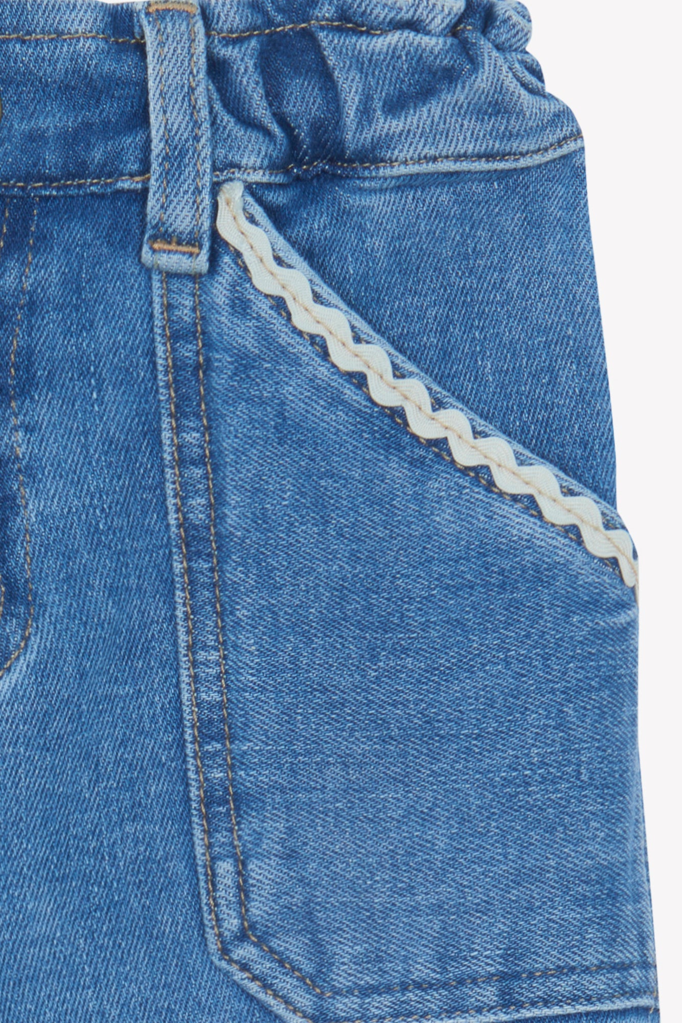 Jean - Lino bleu denim