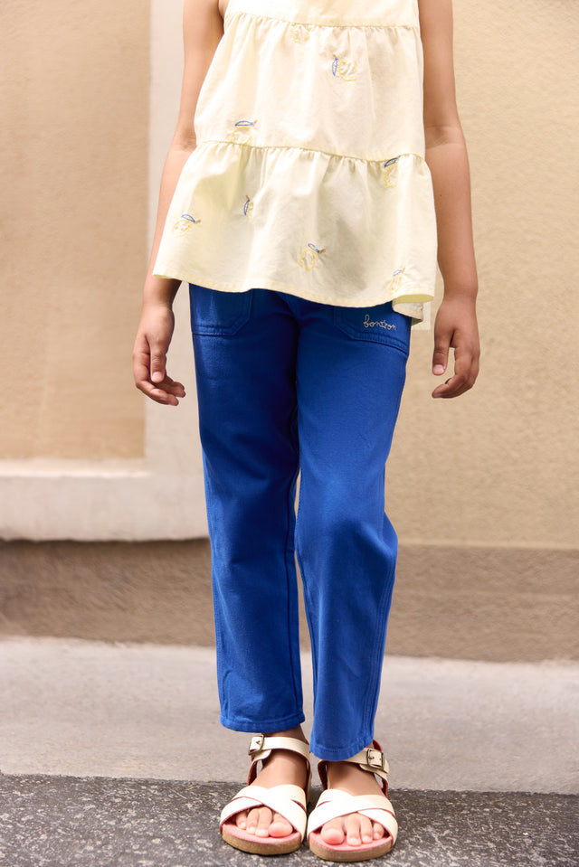Pantalon - Lino bleu fou - Image principale