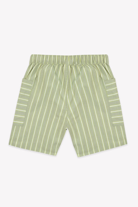 Short - Laught rayures kaki kayak - Image principale