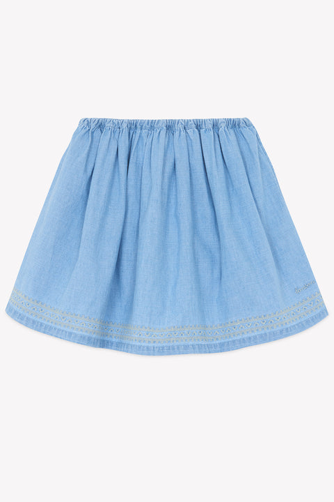 Jupe - Framboise chambray clair - Image principale