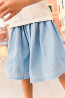 Jupe - Framboise chambray clair
