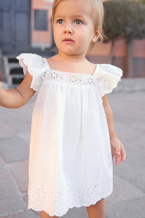 Dress - Laure ecru bonton - Image principale