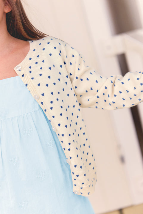 Cardigan - Lilou Blue crazy openwork - Image principale