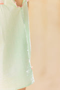 Dress - louison mint stripes with water