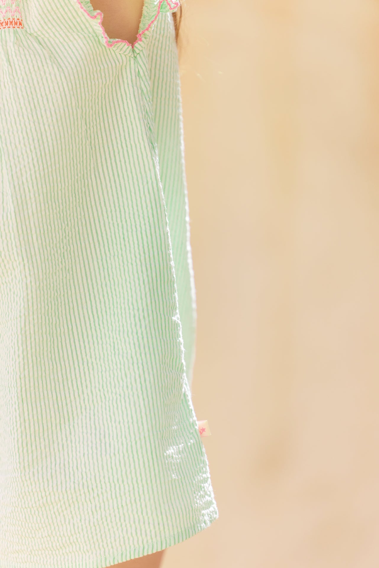 Dress - louison mint stripes with water