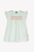 Dress - louison mint stripes with water