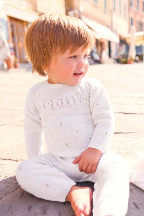 Jumpsuit - Lalaland ecru bonton “love” - Image principale