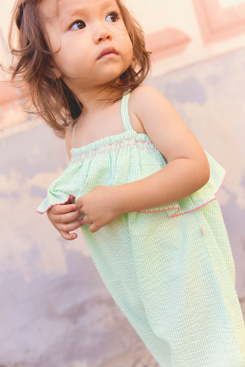 Jumpsuit - Roma water mint stripes - Image principale