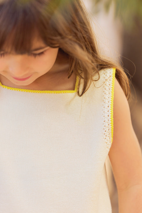 Dress - Lanzadress Écru Bonton in crochet - Image principale