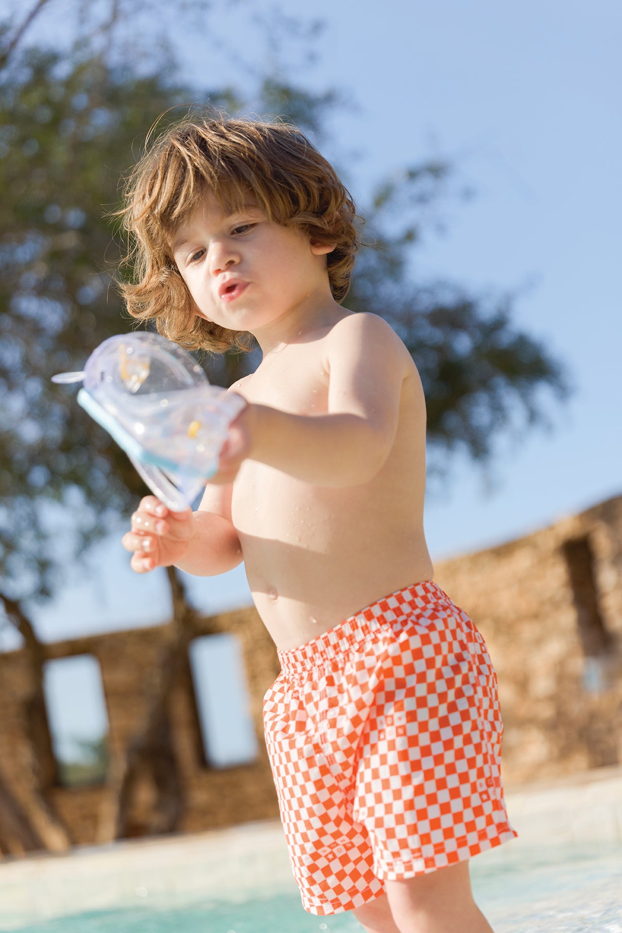 Maillot de bain - Short l'océan  orange juice
