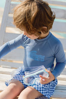 Maillot de bain - T-shirt leash  bleu méditerranée