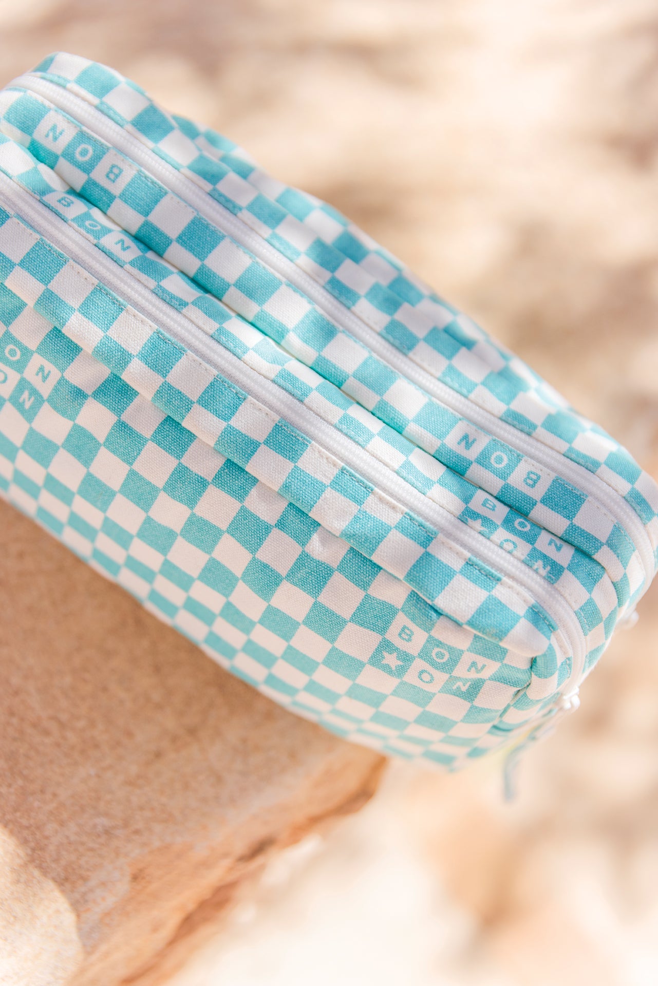 Trousse - Damier bleu vintage